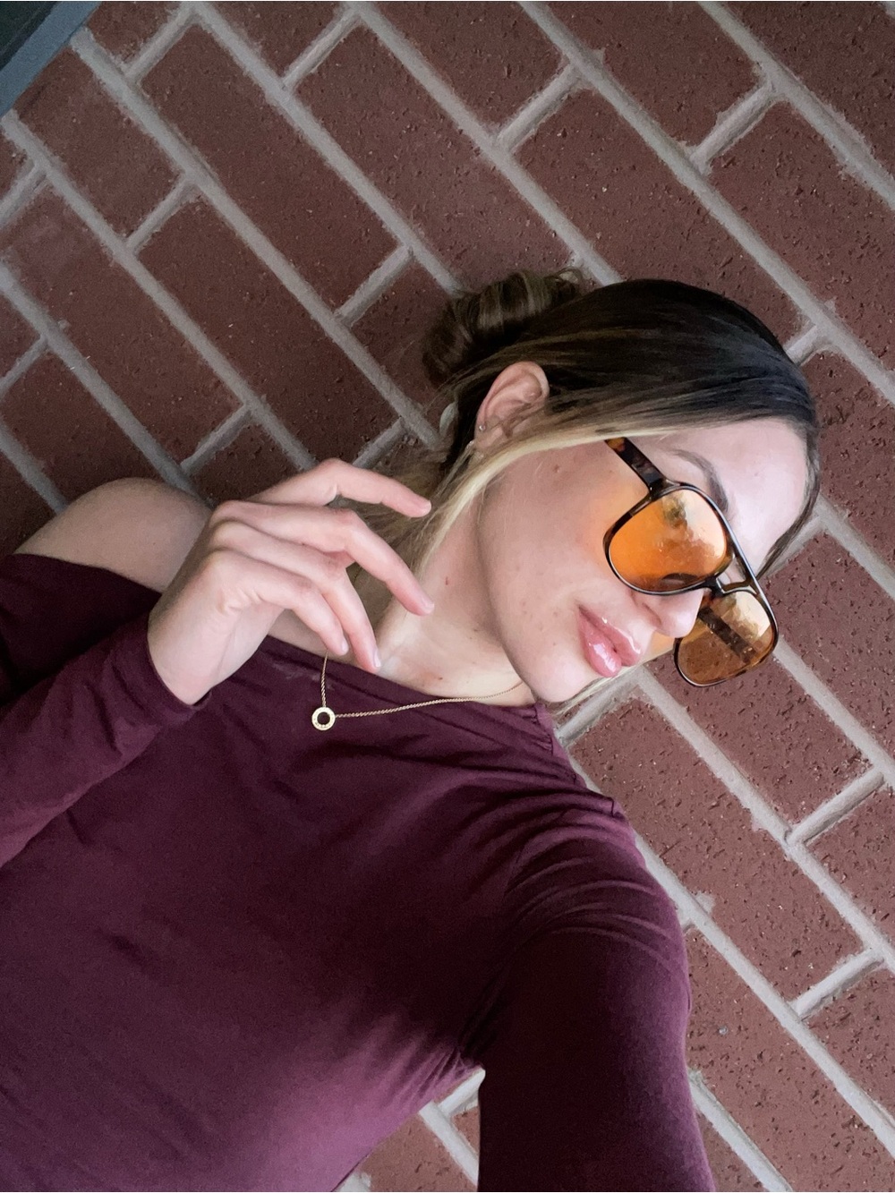 Stylish Oversized Amber Lens Sunglasses